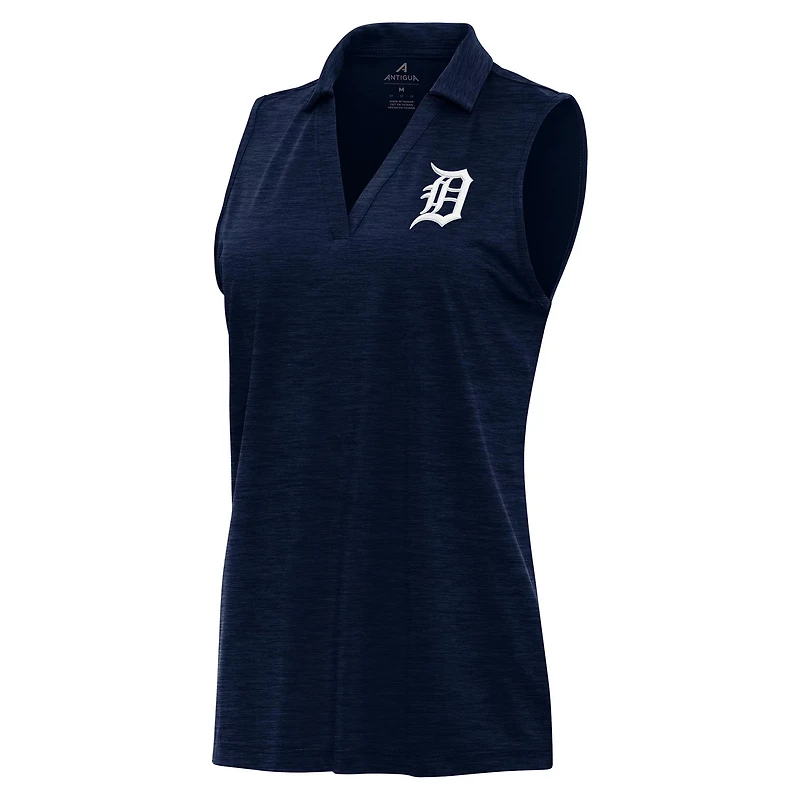 Antigua Heather Detroit Tigers Layout Sleeveless Polo