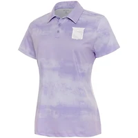 Antigua Heather New York Rangers White Logo Render Polo