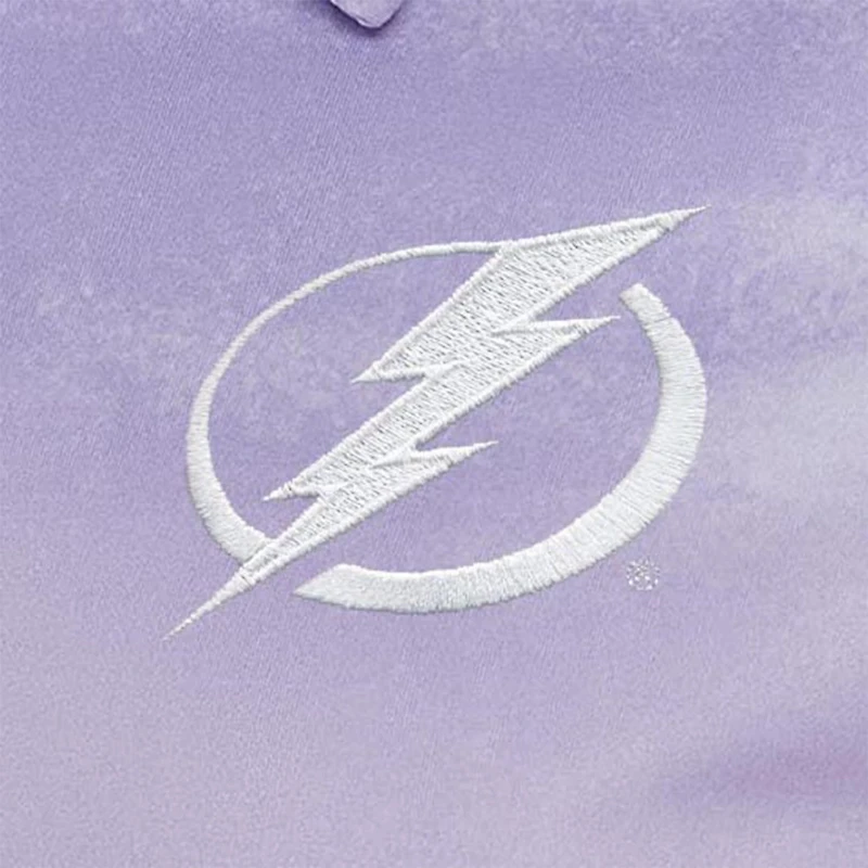 Antigua Heather Tampa Bay Lightning White Logo Render Polo