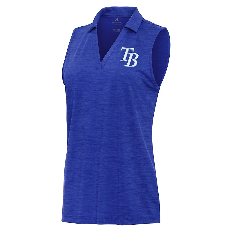 Antigua Heather Tampa Bay Rays Layout Sleeveless Polo