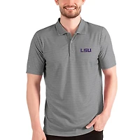 Antigua Heathered /White LSU Tigers Esteem Polo
