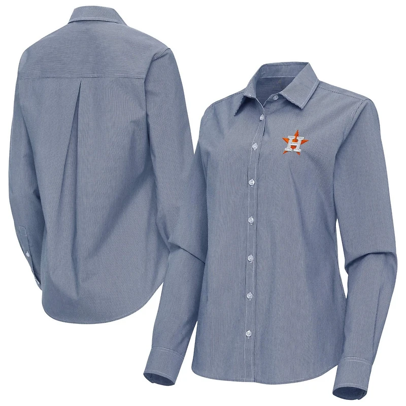 Antigua Houston Astros Porter Woven Long Sleeve Button-Up Shirt