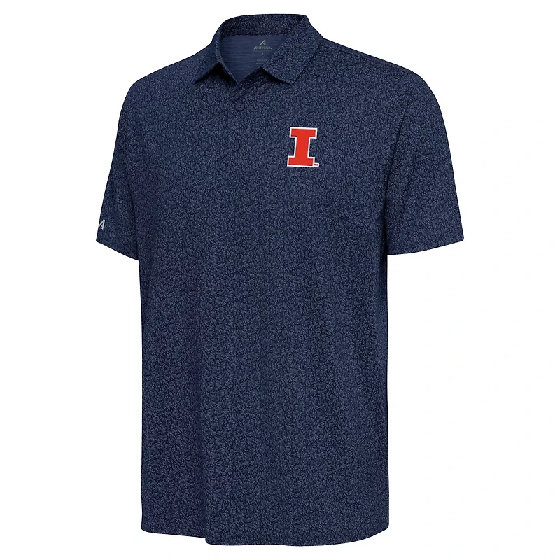 Antigua Illinois Fighting Illini Blooming Polo
