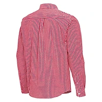 Antigua Indiana Hoosiers Ellis Woven Tri-Blend Long Sleeve Button-Down Shirt