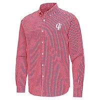Antigua Indiana Hoosiers Ellis Woven Tri-Blend Long Sleeve Button-Down Shirt