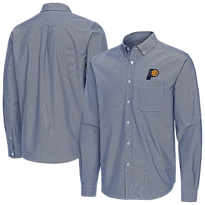 Antigua Indiana Pacers Porter Woven Long Sleeve Button-Down Shirt