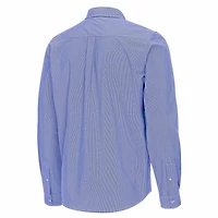 Antigua Kansas Jayhawks Porter Woven Tri-Blend Long Sleeve Button-Down Shirt