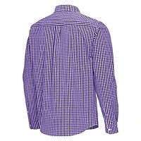 Antigua Kansas State Wildcats Ellis Woven Tri-Blend Long Sleeve Button-Down Shirt