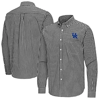 Antigua Kentucky Wildcats Ellis Woven Tri-Blend Long Sleeve Button-Down Shirt