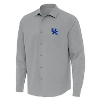 Antigua Kentucky Wildcats Exposure Woven Long Sleeve Button-Up Shirt