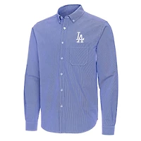 Antigua Los Angeles Dodgers Porter Woven Long Sleeve Button-Down Shirt