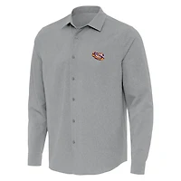 Antigua LSU Tigers Exposure Woven Long Sleeve Button-Up Shirt