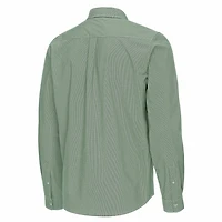 Antigua Miami Hurricanes Porter Woven Tri-Blend Long Sleeve Button-Down Shirt