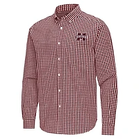 Antigua Mississippi State Bulldogs Ellis Woven Tri-Blend Long Sleeve Button-Down Shirt