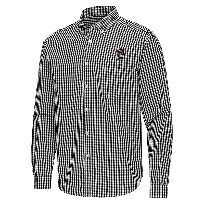 Antigua NC State Wolfpack Ellis Woven Tri-Blend Long Sleeve Button-Down Shirt