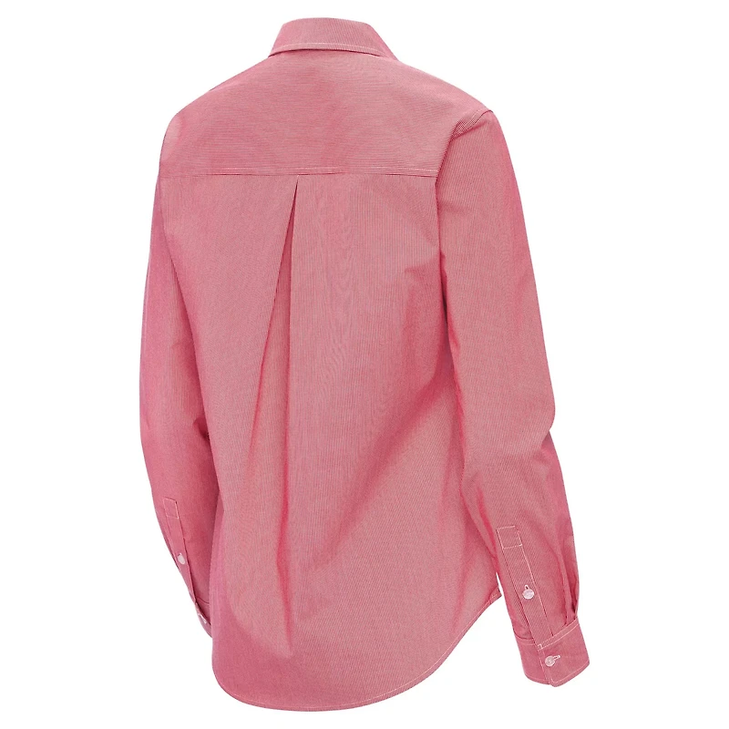 Antigua Nebraska Huskers Porter Woven Tri-Blend Long Sleeve Button-Up Shirt