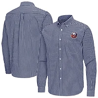 Antigua New York Islanders Ellis Tri-Blend Long Sleeve Button-Down Shirt