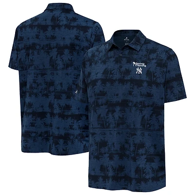 Antigua New York Yankees Palm Tree Spring Training Shadow Polo