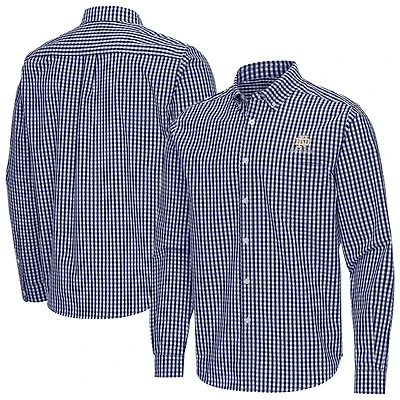 Antigua Notre Dame Fighting Irish Ellis Woven Tri-Blend Long Sleeve Button-Down Shirt