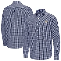 Antigua Notre Dame Fighting Irish Ellis Woven Tri-Blend Long Sleeve Button-Down Shirt