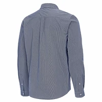 Antigua Notre Dame Fighting Irish Porter Woven Tri-Blend Long Sleeve Button-Down Shirt