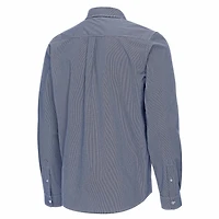 Antigua Notre Dame Fighting Irish Porter Woven Tri-Blend Long Sleeve Button-Down Shirt