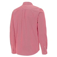 Antigua Ole Miss Rebels Porter Woven Tri-Blend Long Sleeve Button-Down Shirt