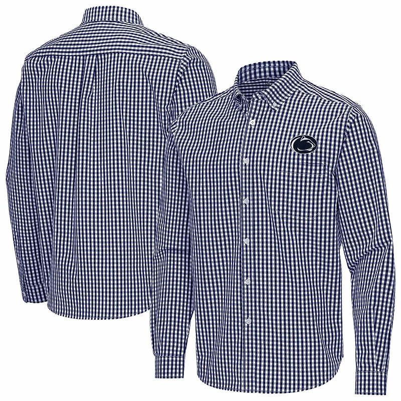 Antigua Penn State Nittany Lions Ellis Woven Tri-Blend Long Sleeve Button-Down Shirt