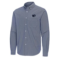Antigua Penn State Nittany Lions Porter Woven Tri-Blend Long Sleeve Button-Down Shirt