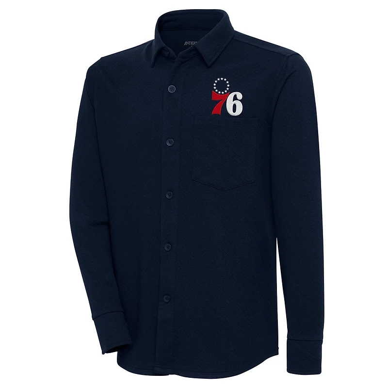 Antigua Philadelphia 76ers Steamer Button-Up Shacket