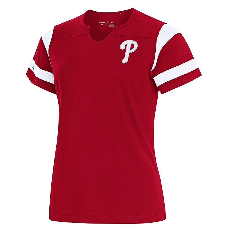 Antigua Philadelphia Phillies Encounter Notch Neck Top