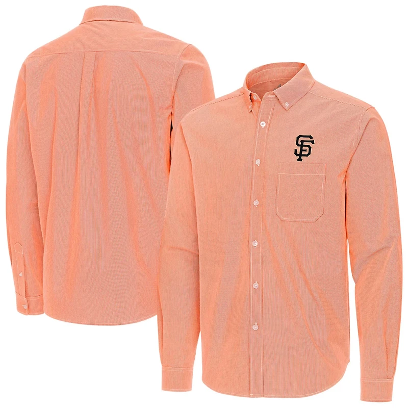 Antigua San Francisco Giants Porter Woven Long Sleeve Button-Down Shirt