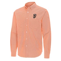 Antigua San Francisco Giants Porter Woven Long Sleeve Button-Down Shirt