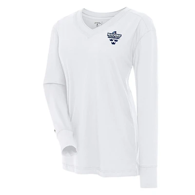 Antigua Sweden Hockey 2025 4 Nations Face Off Symbolic V-Neck Long Sleeve T-Shirt