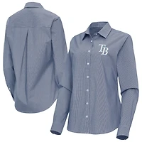 Antigua Tampa Bay Rays Porter Woven Long Sleeve Button-Up Shirt