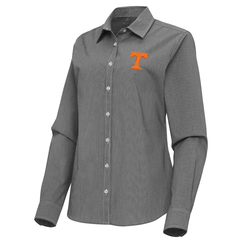 Antigua Tennessee Volunteers Porter Woven Tri-Blend Long Sleeve Button-Up Shirt