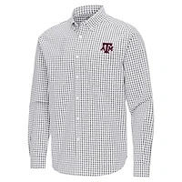 Antigua Texas AM Aggies Ellis Woven Tri-Blend Long Sleeve Button-Down Shirt