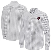 Antigua Texas AM Aggies Ellis Woven Tri-Blend Long Sleeve Button-Down Shirt