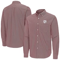 Antigua Texas AM Aggies Porter Woven Tri-Blend Long Sleeve Button-Down Shirt