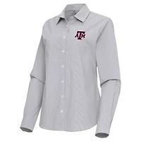 Antigua Texas AM Aggies Porter Woven Tri-Blend Long Sleeve Button-Up Shirt