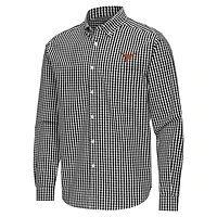 Antigua Texas Longhorns Ellis Woven Tri-Blend Long Sleeve Button-Down Shirt