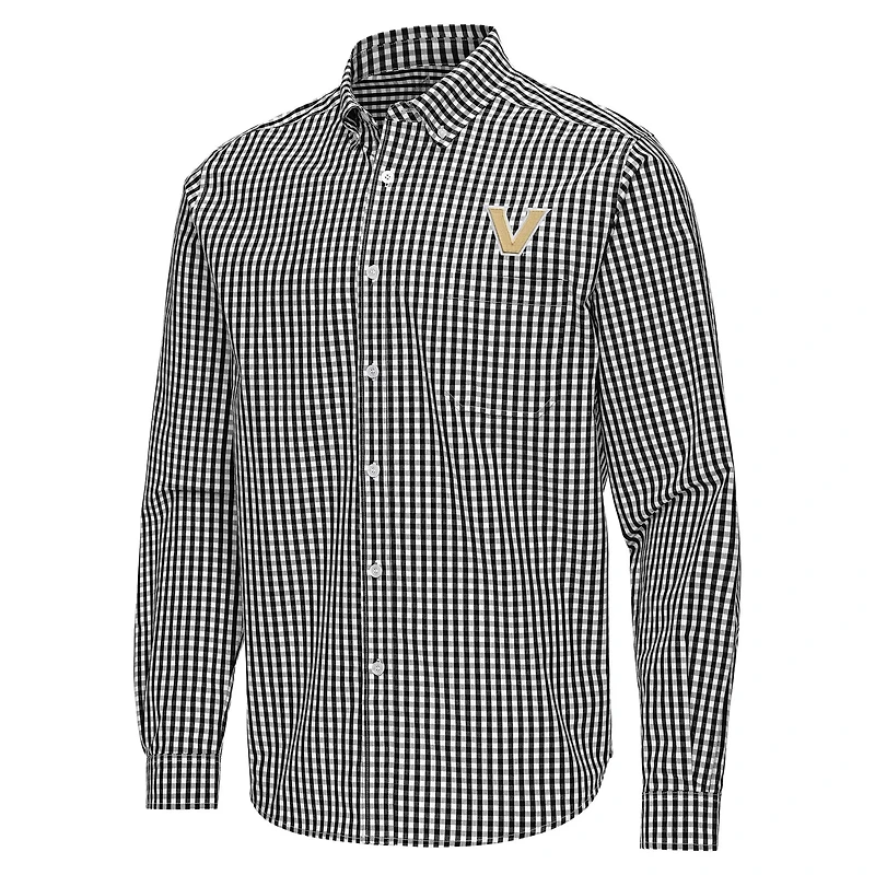 Antigua Vanderbilt Commodores Ellis Woven Tri-Blend Long Sleeve Button-Down Shirt