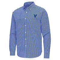 Antigua Villanova Wildcats Ellis Woven Tri-Blend Long Sleeve Button-Down Shirt