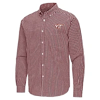 Antigua Virginia Tech Hokies Ellis Woven Tri-Blend Long Sleeve Button-Down Shirt