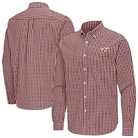 Antigua Virginia Tech Hokies Ellis Woven Tri-Blend Long Sleeve Button-Down Shirt