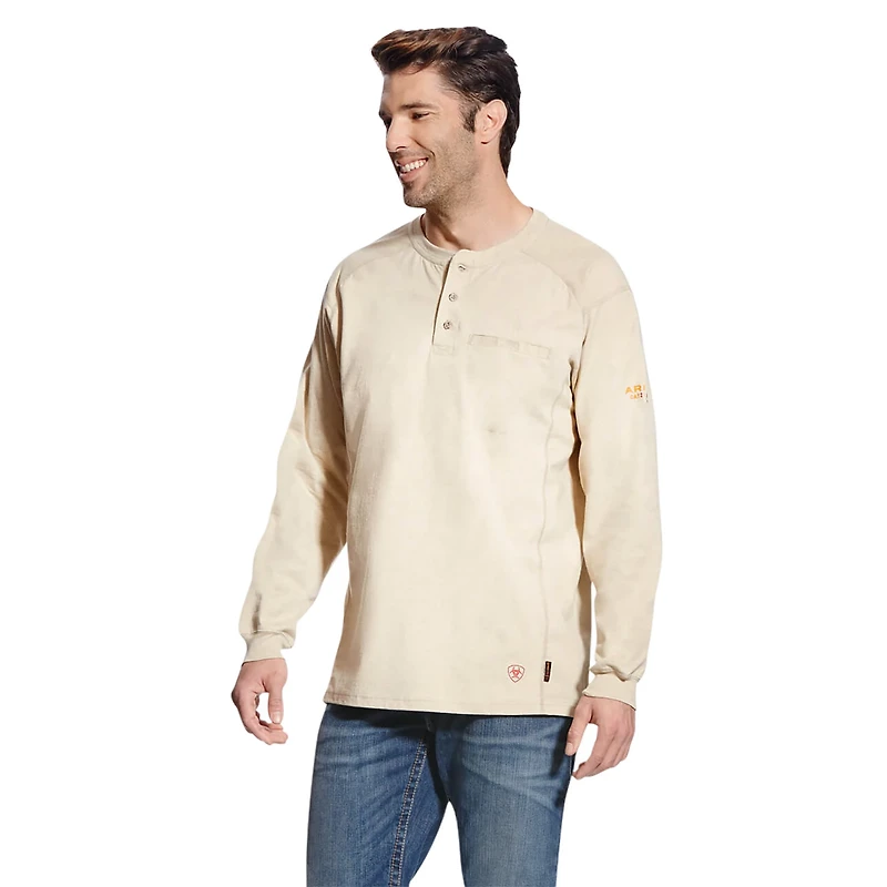 Ariat Men's Flame Resistant Air Long Sleeve Henley Shirt