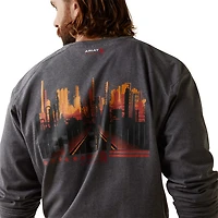Ariat Men's Flame Resistant Air Refinery Row Graphic Henley Long Sleeve Top