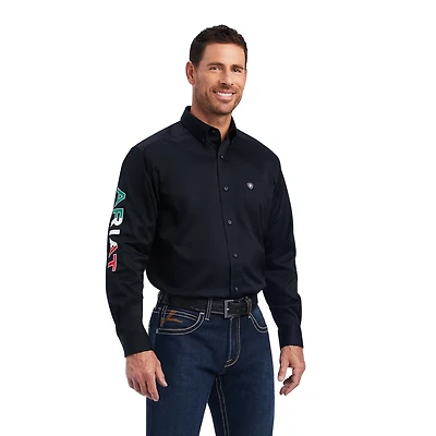 Ariat Men's Mexico Team Logo Twill Classic Fit Shirt