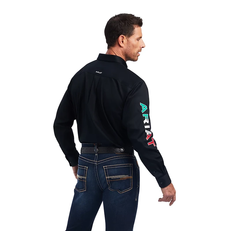 Ariat Men's Mexico Team Logo Twill Classic Fit Shirt