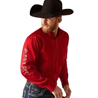 Ariat Men's Team Logo Twill Fitted Long Sleeve Shirt